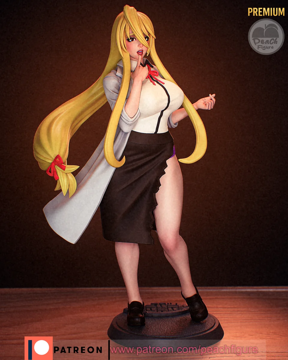 Shizuka Marikawa | Fan Art | 3D Printed Resin Model Garage Kit | *Un-Painted* | Peach Figure 4