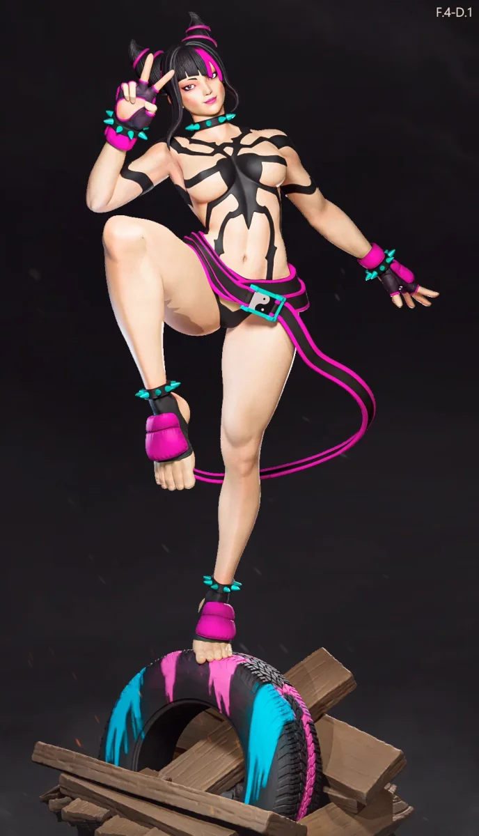 Juri (Pose 1) | Fan Art | 3D Printed Resin Model Garage Kit | *Un-Painted* | ES Monster 3