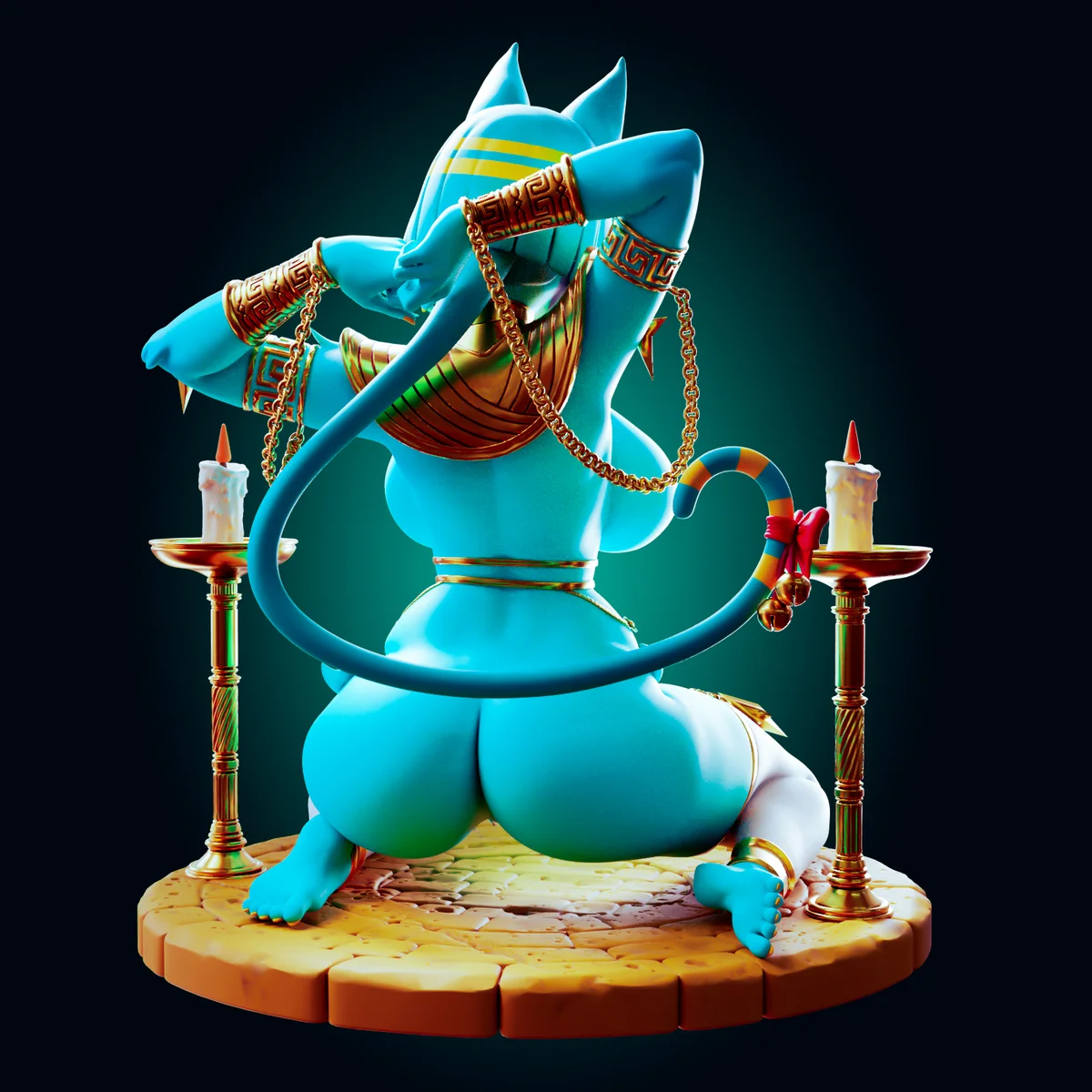 Nyanlathotep | Fan Art | 3D Printed Resin Model Garage Kit | *Un-Painted* | Officer Rhu 4