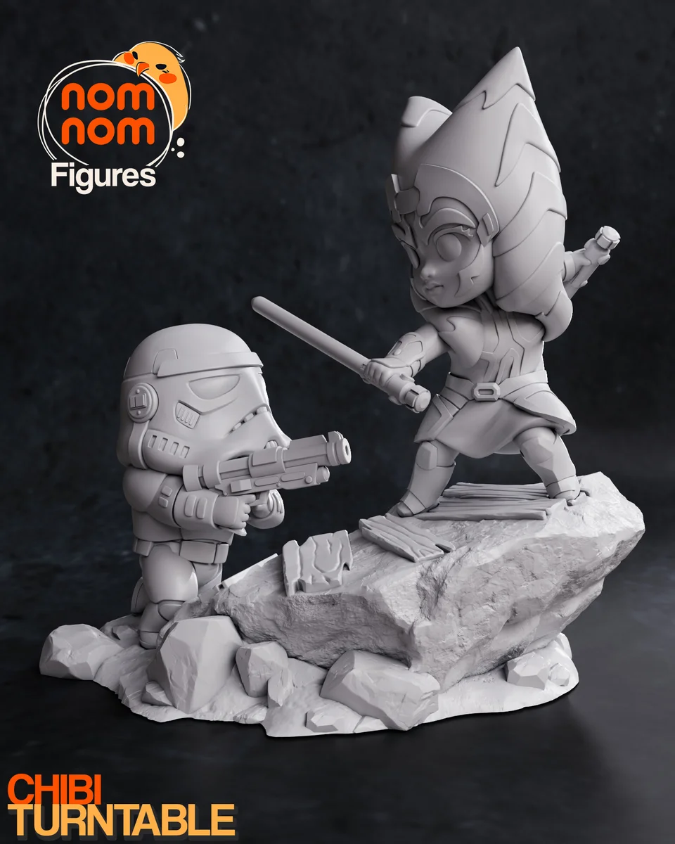 Chibi Ahsoka Tano | Fan Art | 3D Printed Resin Model Garage Kit | *Un-Painted* | Nomnom 7