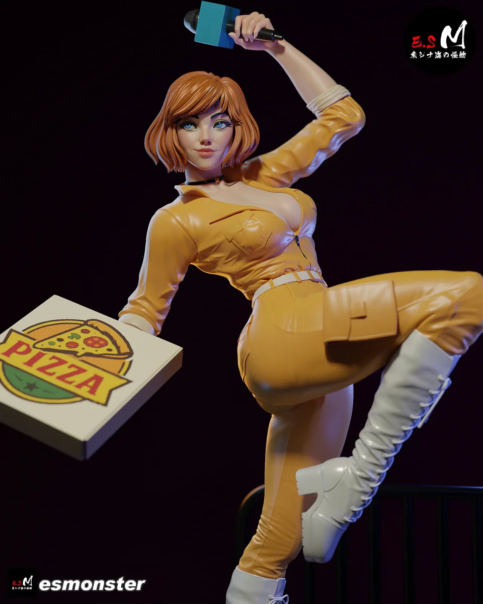 April O'Neil | Fan Art | 3D Printed Resin Model Garage Kit | *Un-Painted* | ES Monster 6