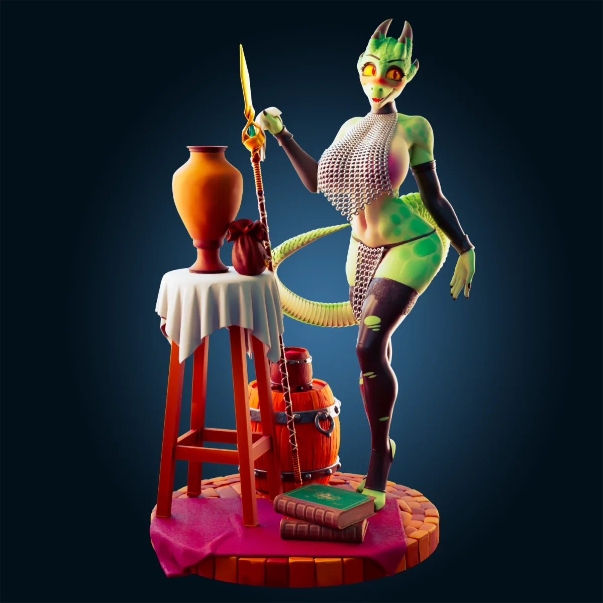 Dragon Maid | Fan Art | 3D Printed Resin Model Garage Kit | *Un-Painted* | Officer Rhu 3