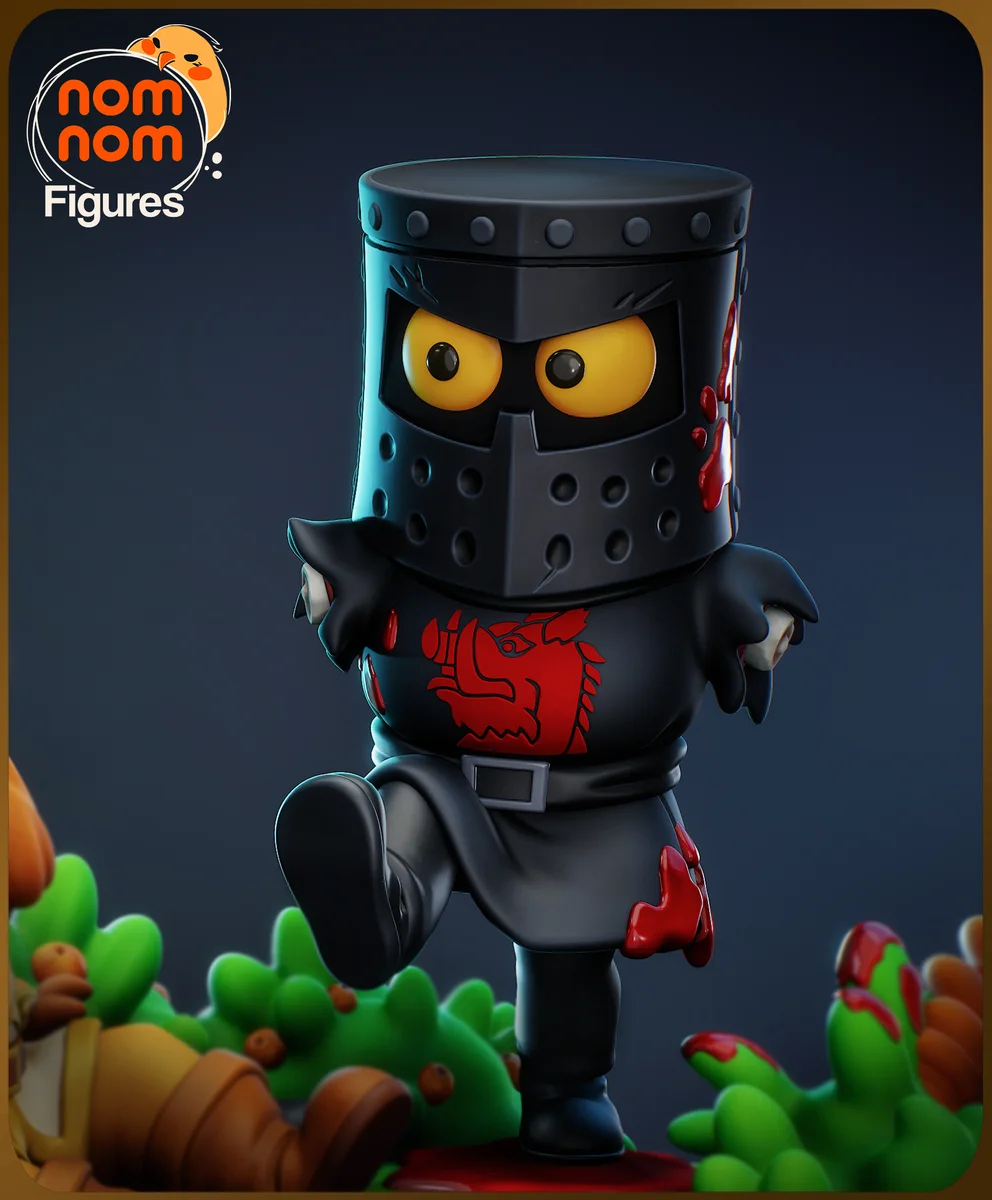 Chibi The Black Knight | Fan Art | 3D Printed Resin Model Garage Kit | *Un-Painted* | Nomnom 6