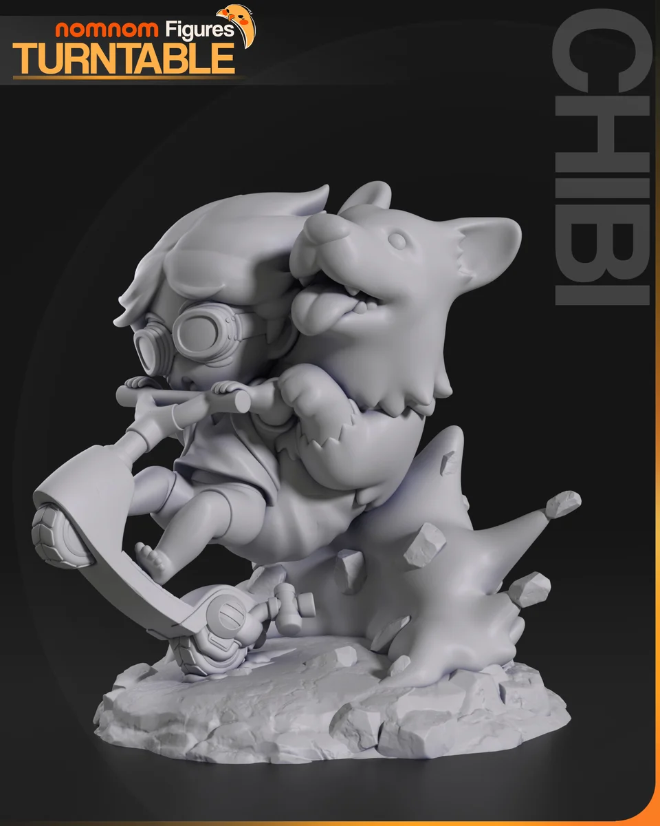 Chibi Ein & Edward | Fan Art | 3D Printed Resin Model Garage Kit | *Un-Painted* | Nomnom 5