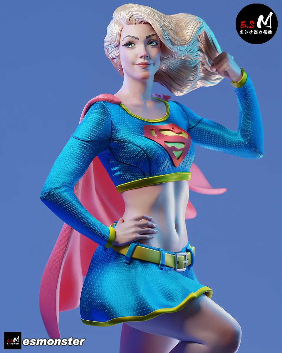 Supergirl v1 | Fan Art | 3D Printed Resin Model Garage Kit | *Un-Painted* | ES Monster