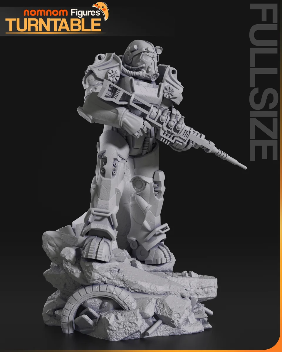 T-60 Power Armor | Fan Art | 3D Printed Resin Model Garage Kit | *Un-Painted* | Nomnom 5