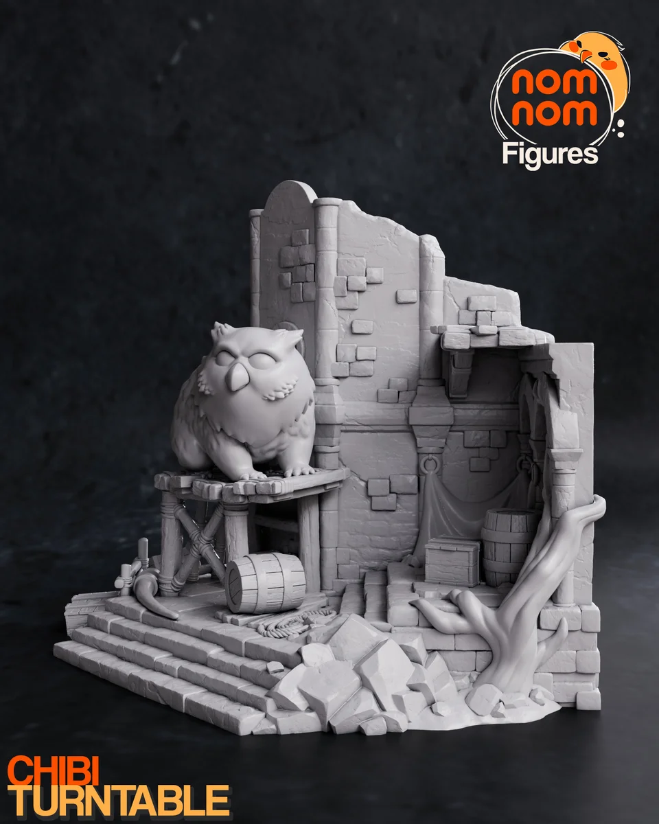 Chibi Baby Owlbear | Fan Art | 3D Printed Resin Model Garage Kit | *Un-Painted* | Nomnom 7