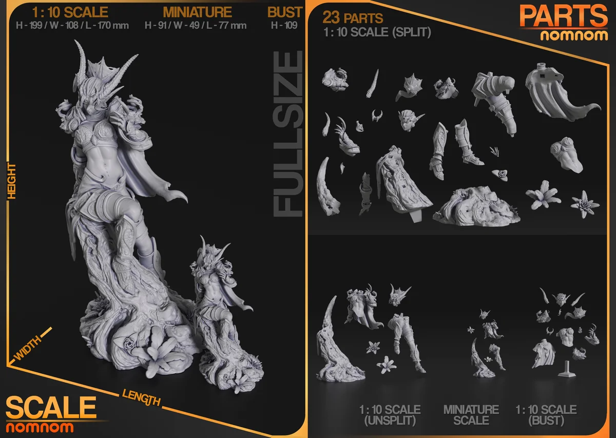Ysera | Fan Art | 3D Printed Resin Model Garage Kit | *Un-Painted* | Nomnom 7