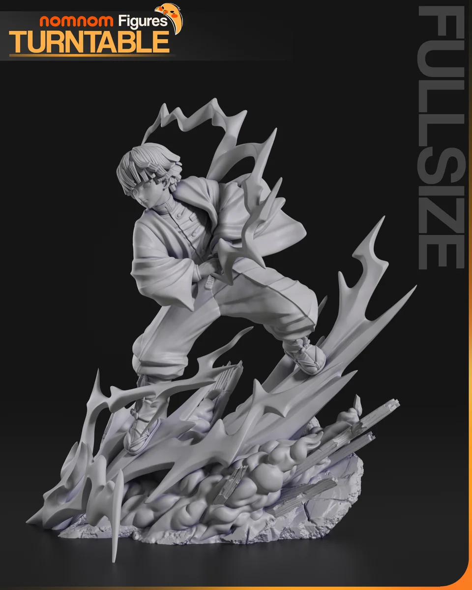Zenitsu | Fan Art | 3D Printed Resin Model Garage Kit | *Un-Painted* | Nomnom 6