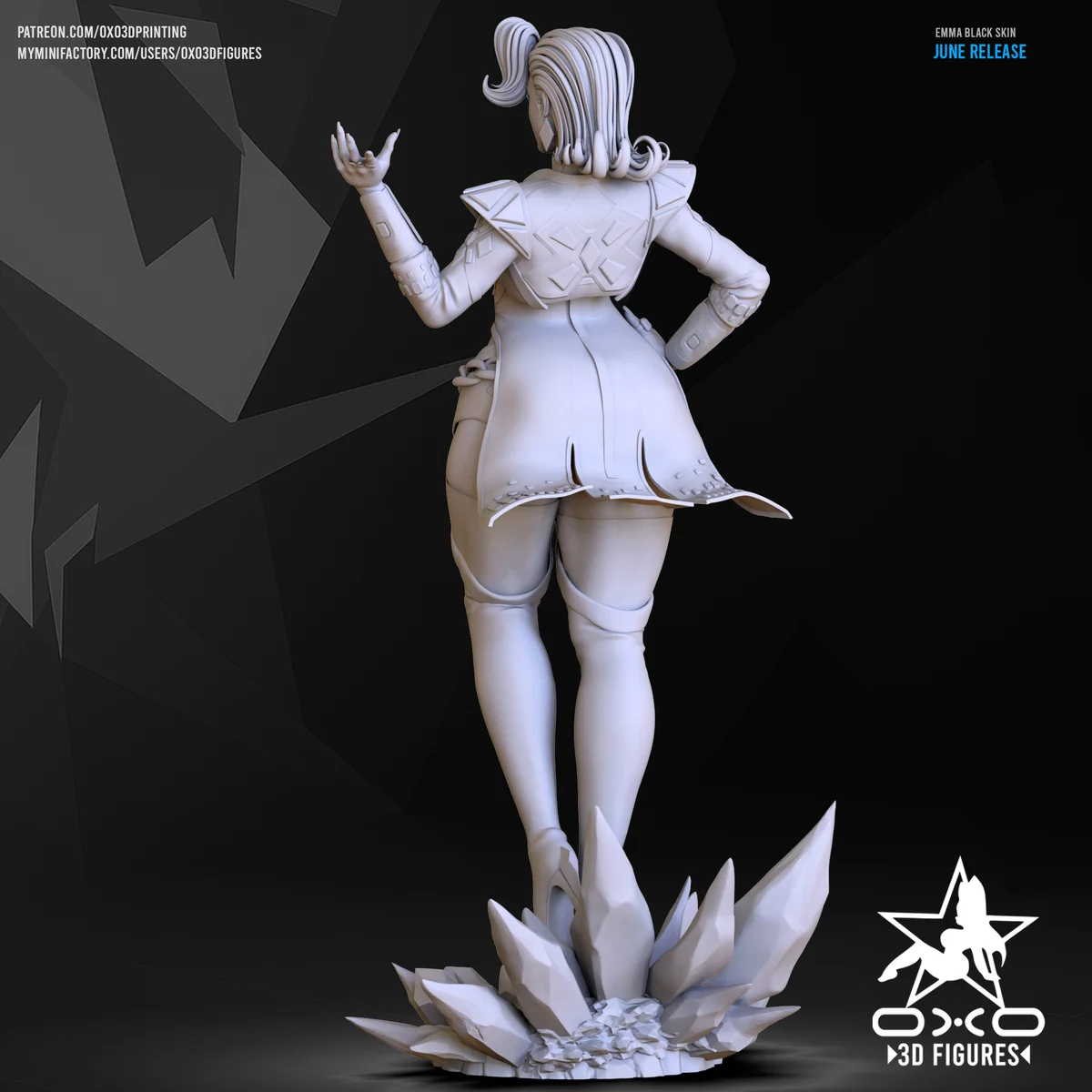 Emma | Fan Art | 3D Printed Resin Model Garage Kit | *Un-Painted* | OXO3D 6