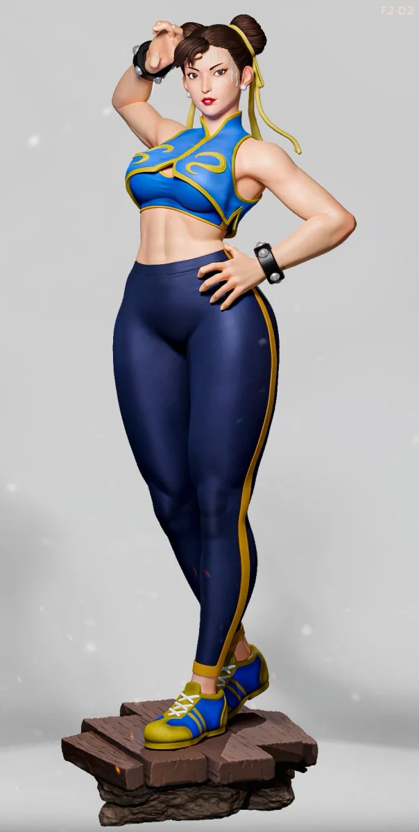 Chun-Li (Pose 2) | Fan Art | 3D Printed Resin Model Garage Kit | *Un-Painted* | ES Monster