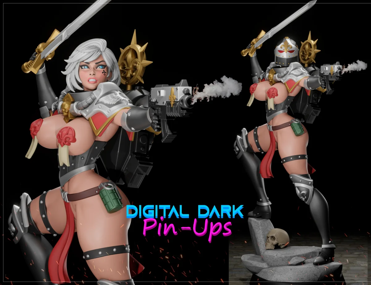 Battle Thicc 2 | Fan Art | 3D Printed Resin Model Garage Kit | *Un-Painted* | Digital Dark
