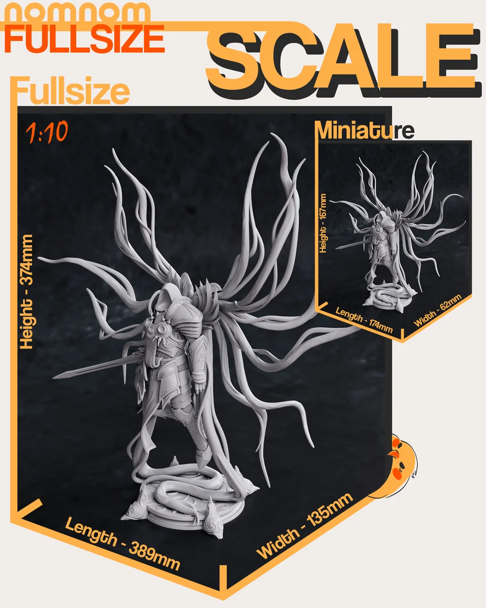 Tyrael | Fan Art | 3D Printed Resin Model Garage Kit | *Un-Painted* | Nomnom 6