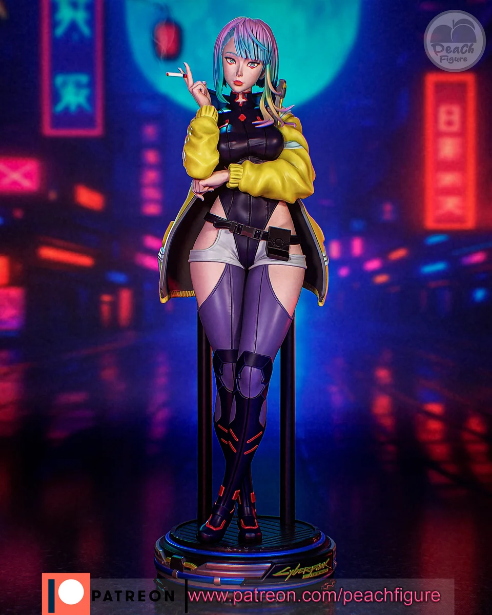 Lucy Cyberpunk | Fan Art | 3D Printed Resin Model Garage Kit | *Un-Painted* | Peach Figure 10