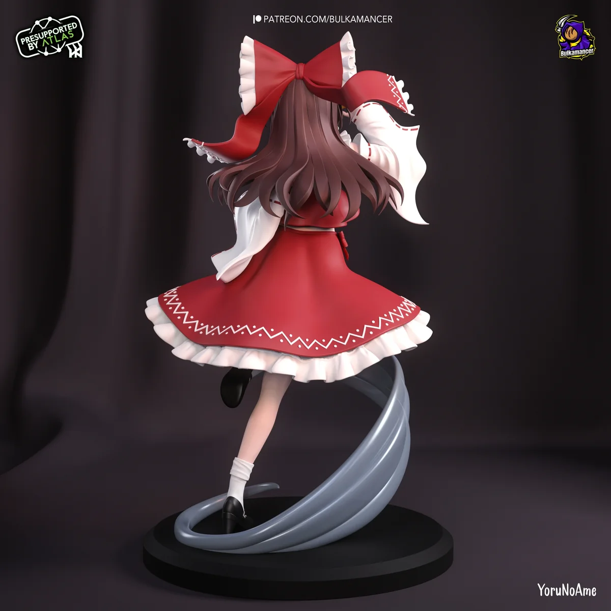 Reimu Hakurei | Fan Art | 3D Printed Resin Model Garage Kit | *Un-Painted* | Bulkamancer 4