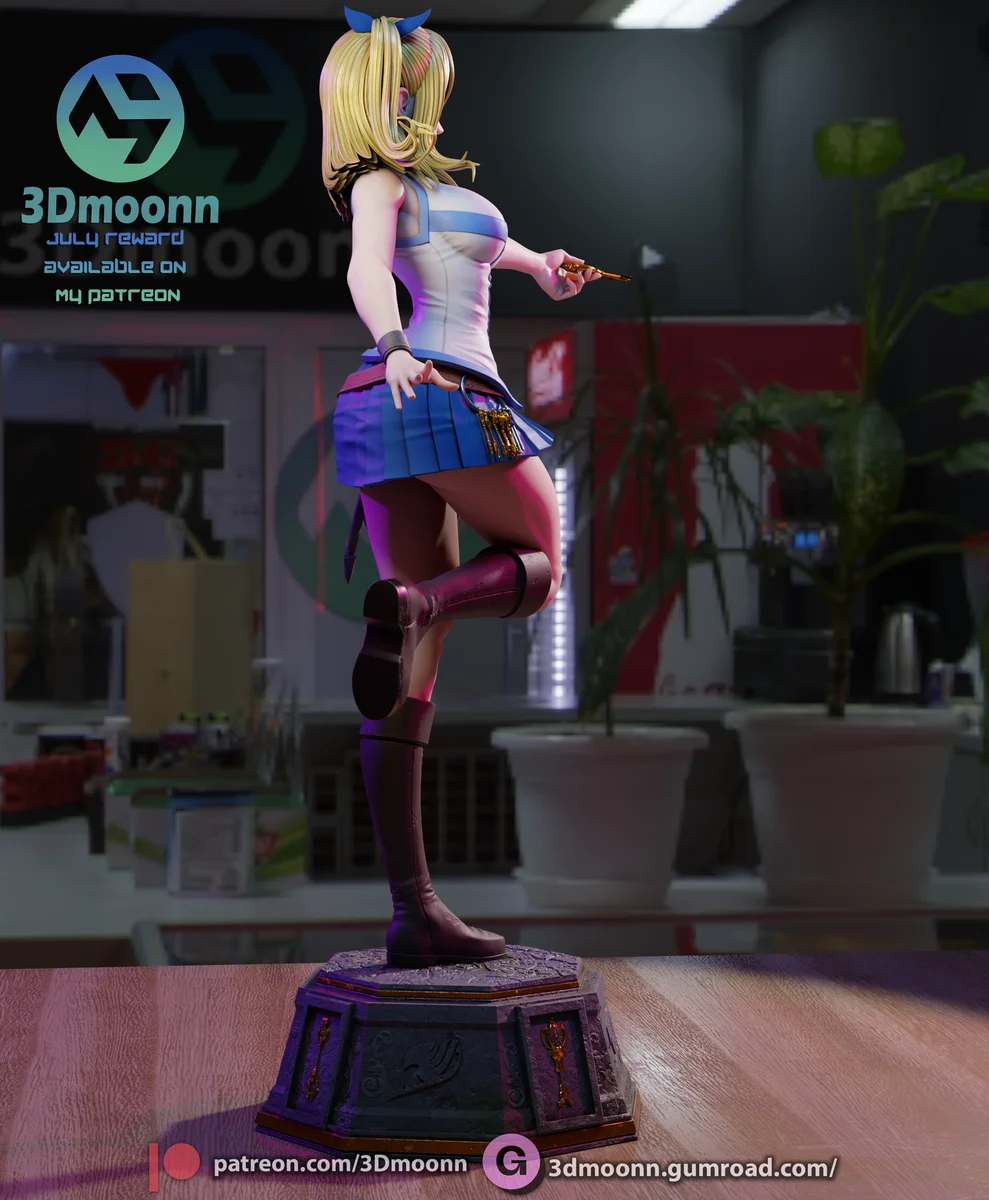 Lucy | Fan Art | 3D Printed Resin Model Garage Kit | *Un-Painted* | 3DMoonn 4