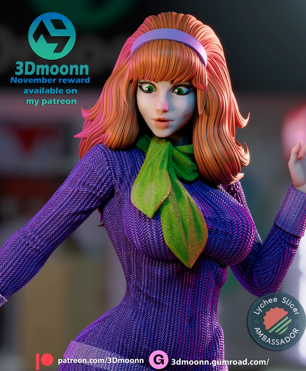 Daphne | Fan Art | 3D Printed Resin Model Garage Kit | *Un-Painted* | 3DMoonn