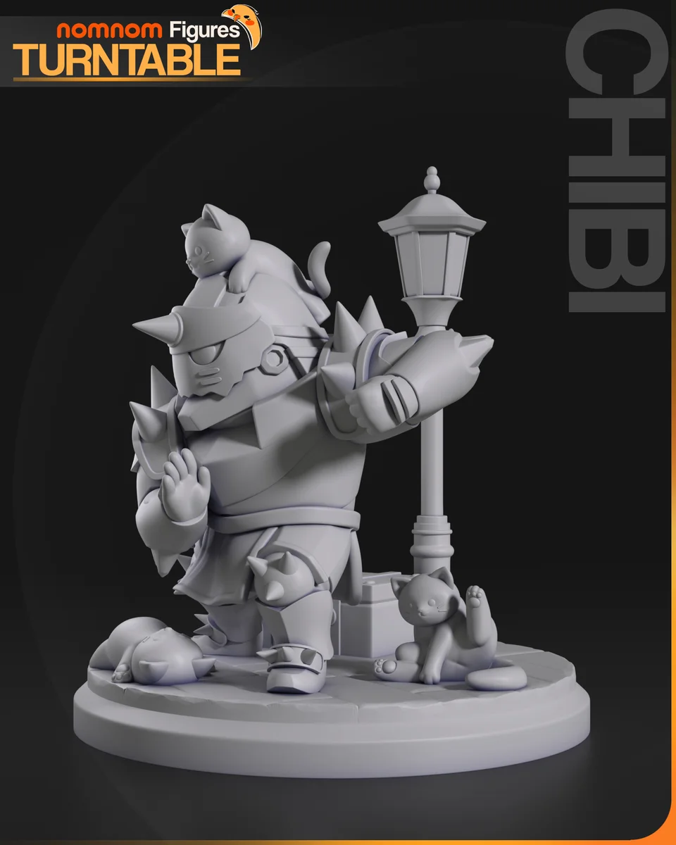 Chibi Alphonse Elric | Fan Art | 3D Printed Resin Model Garage Kit | *Un-Painted* | Nomnom 8