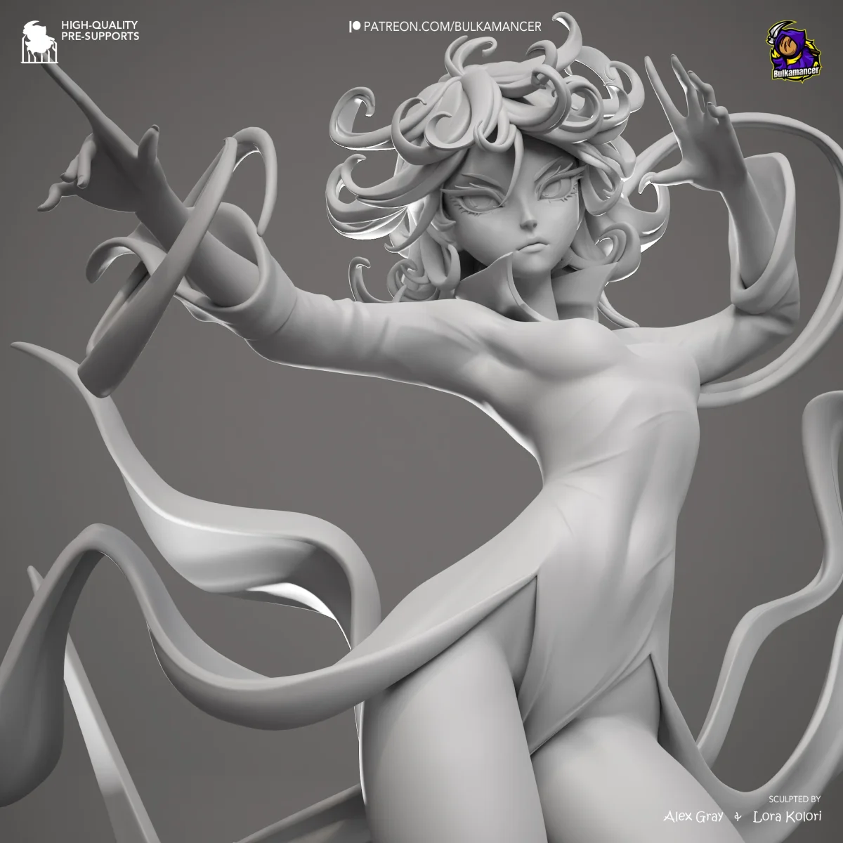Tatsumaki | Fan Art | 3D Printed Resin Model Garage Kit | *Un-Painted* | Bulkamancer 5