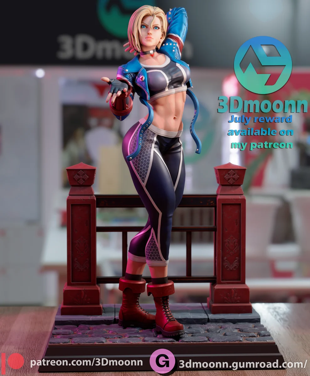 Cammy | Fan Art | 3D Printed Resin Model Garage Kit | *Un-Painted* | 3DMoonn 3