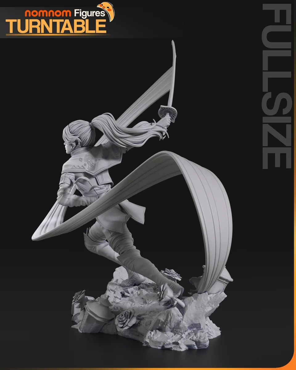 Maelle | Fan Art | 3D Printed Resin Model Garage Kit | *Un-Painted* | Nomnom 7