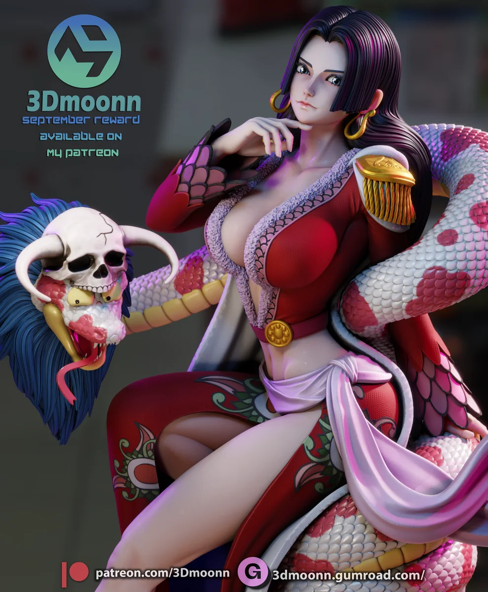 Boa Hancock | Fan Art | 3D Printed Resin Model Garage Kit | *Un-Painted* | 3DMoonn