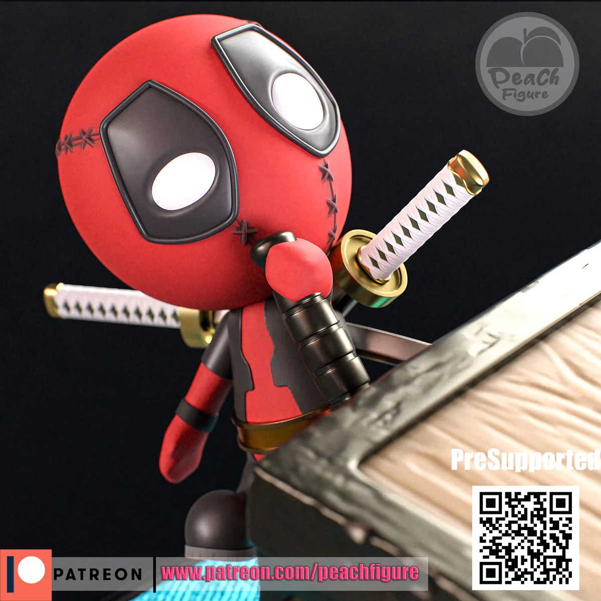 Gwenpool | Fan Art | 3D Printed Resin Model Garage Kit | *Un-Painted* | Peach Figure 4