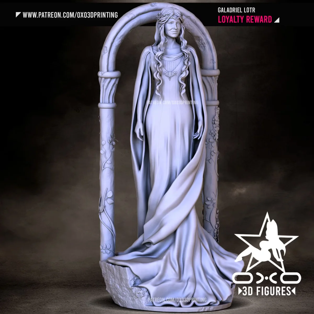 Galadriel | Fan Art | 3D Printed Resin Model Garage Kit | *Un-Painted* | OXO3D 4