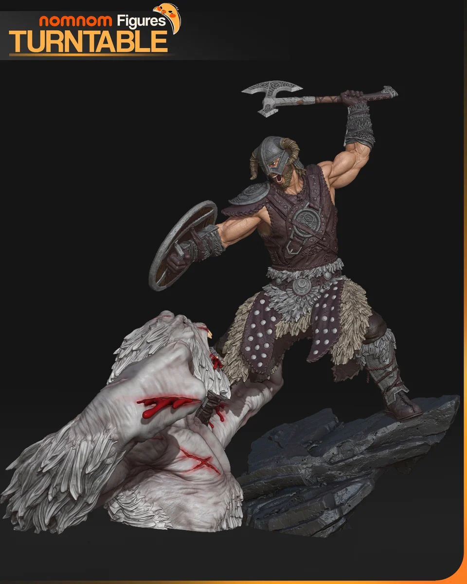 Dragonborn | Fan Art | 3D Printed Resin Model Garage Kit | *Un-Painted* | Nomnom 5