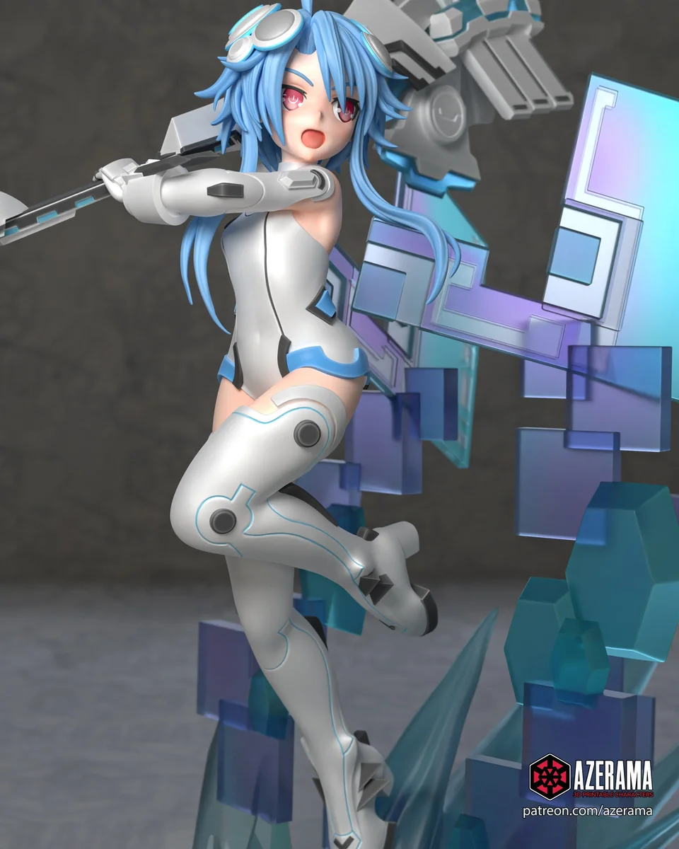 White Heart | Fan Art | 3D Printed Resin Model Garage Kit | *Un-Painted* | Azerama