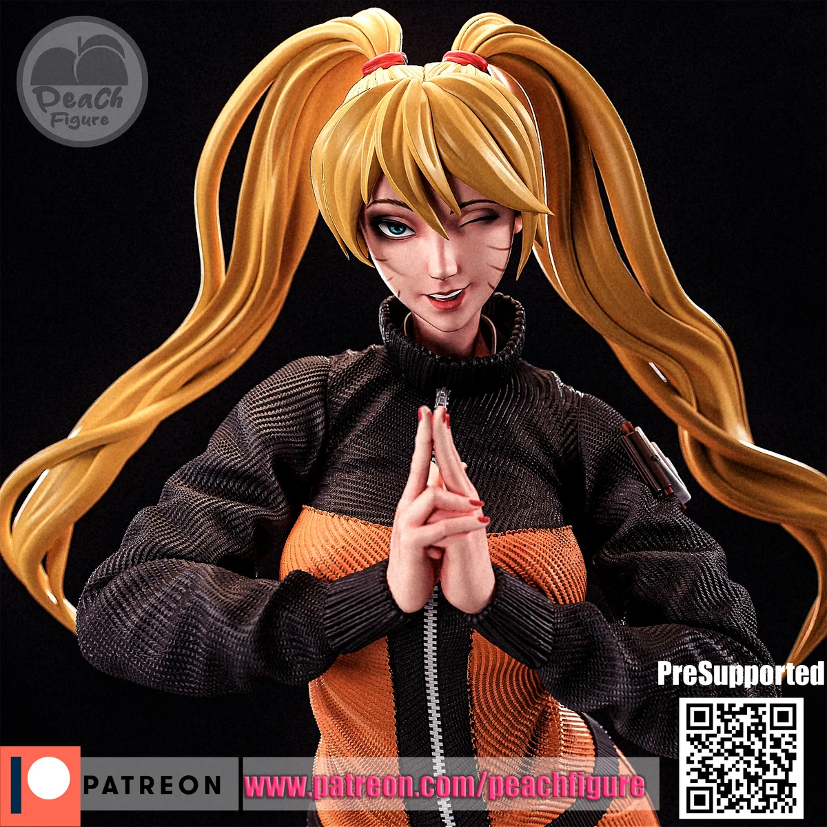 Naruto Jutsu Sexy | Fan Art | 3D Printed Resin Model Garage Kit | *Un-Painted* | Peach Figure