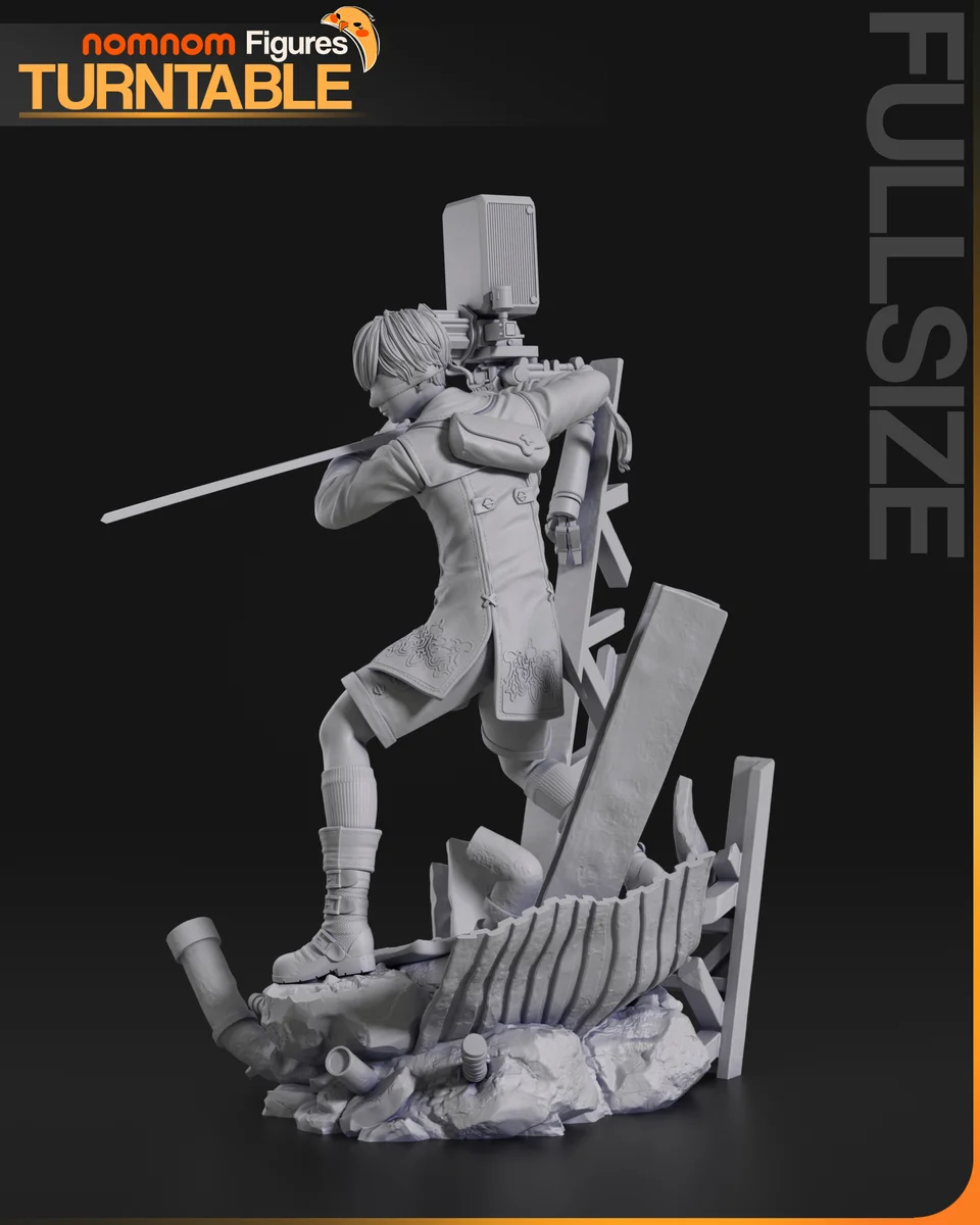 9S | Fan Art | 3D Printed Resin Model Garage Kit | *Un-Painted* | Nomnom 6