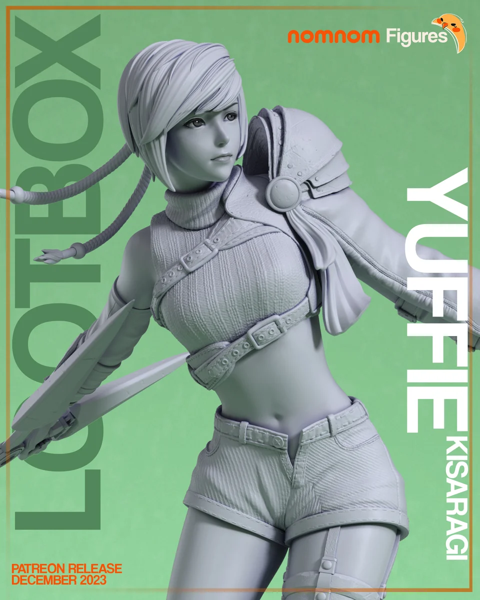 Yuffie | Fan Art | 3D Printed Resin Model Garage Kit | *Un-Painted* | Nomnom