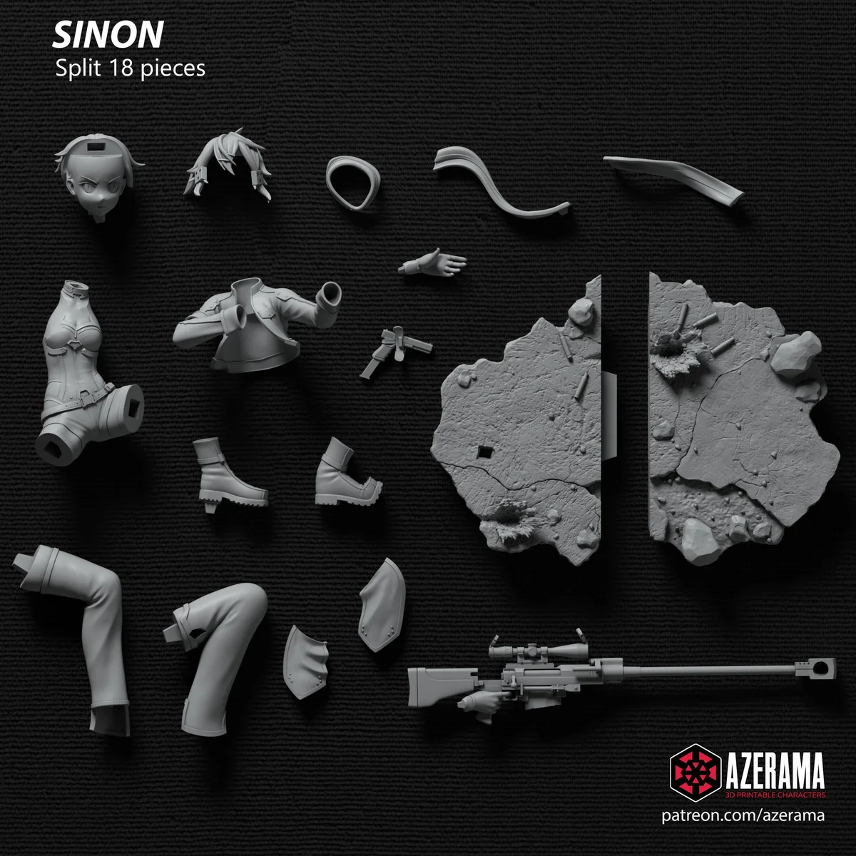 Sniper | Fan Art | 3D Printed Resin Model Garage Kit | *Un-Painted* | Azerama 5