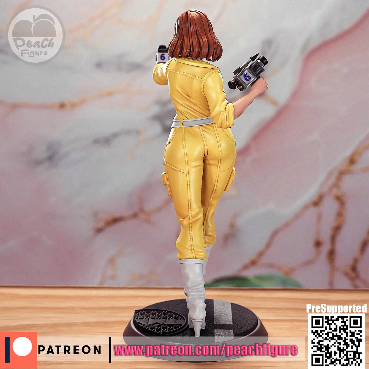 April O'Neil | Fan Art | 3D Printed Resin Model Garage Kit | *Un-Painted* | Peach Figure 3