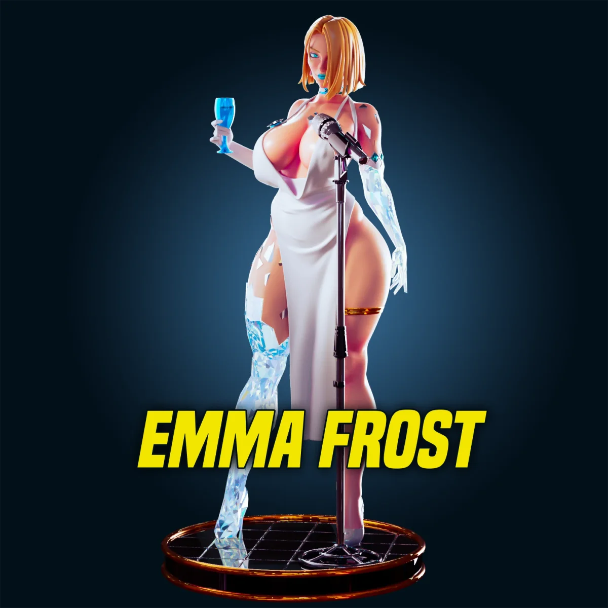 Emma Frost | Fan Art | 3D Printed Resin Model Garage Kit | *Un-Painted* | Officer Rhu