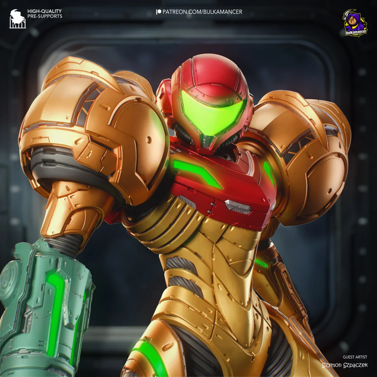 Samus Aran | Fan Art | 3D Printed Resin Model Garage Kit | *Un-Painted* | Bulkamancer