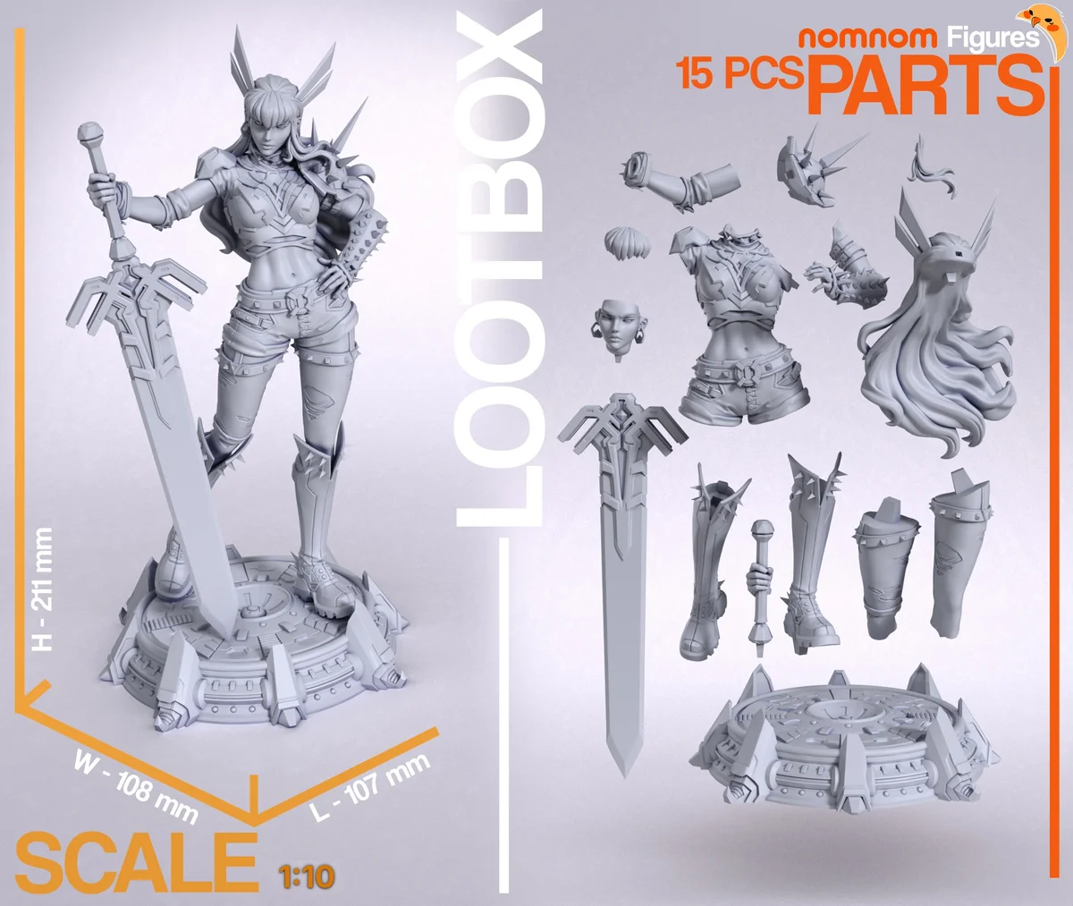 Magik | Fan Art | 3D Printed Resin Model Garage Kit | *Un-Painted* | Nomnom 3