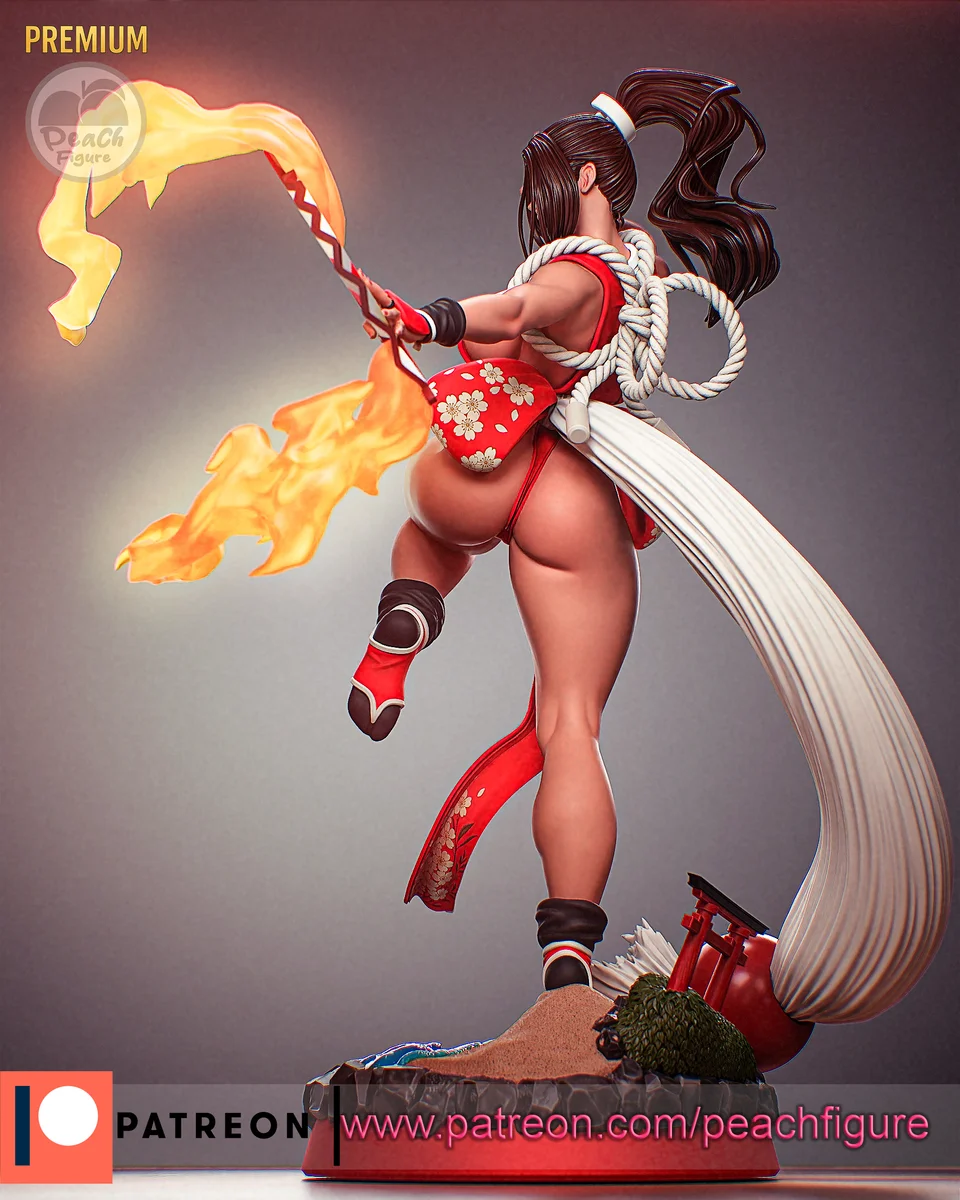Mai Shiranui | Fan Art | 3D Printed Resin Model Garage Kit | *Un-Painted* | Peach Figure 4