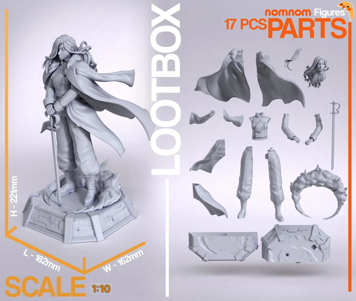 Olivier Armstrong | Fan Art | 3D Printed Resin Model Garage Kit | *Un-Painted* | Nomnom 3