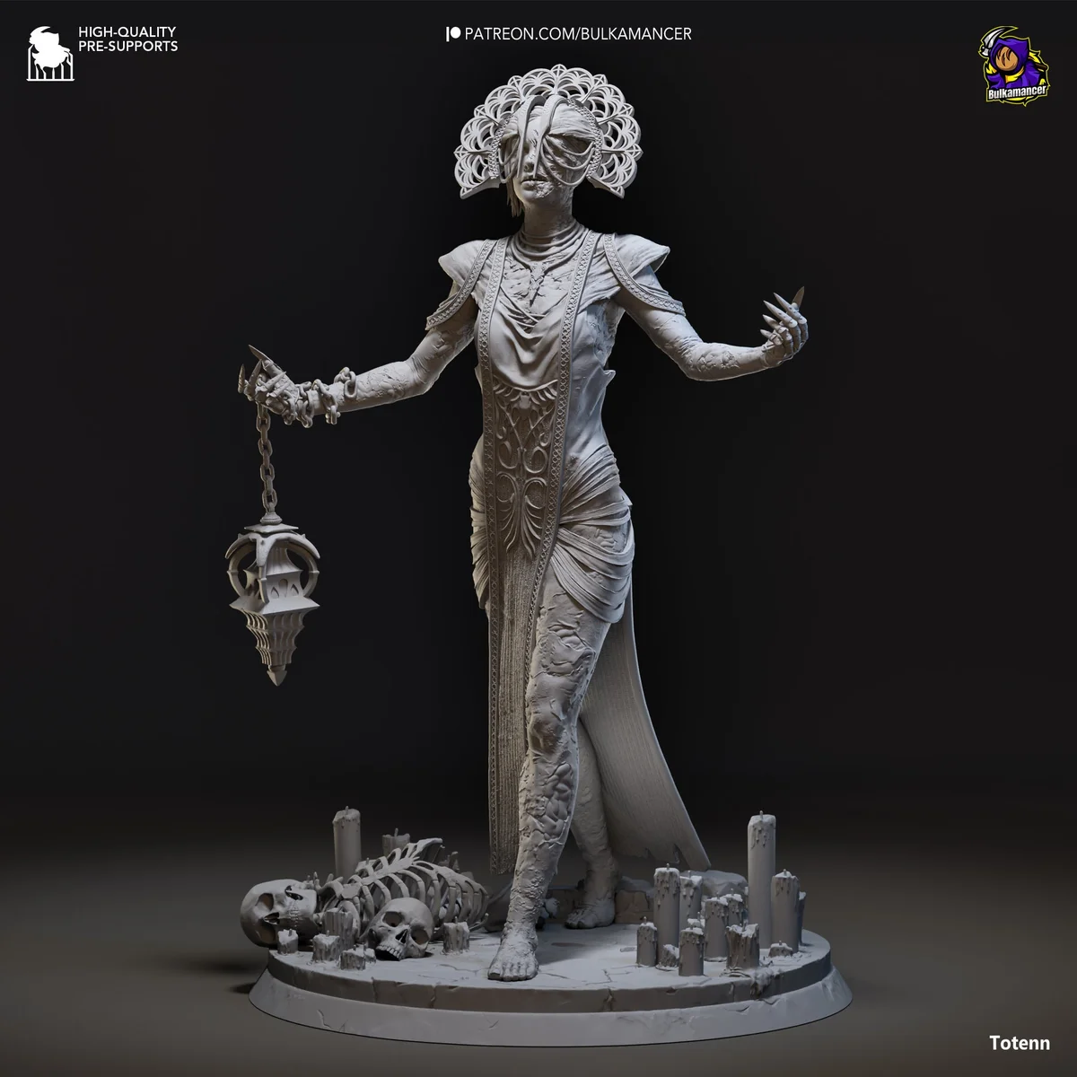 High Priestess | Fan Art | 3D Printed Resin Model Garage Kit | *Un-Painted* | Bulkamancer 5