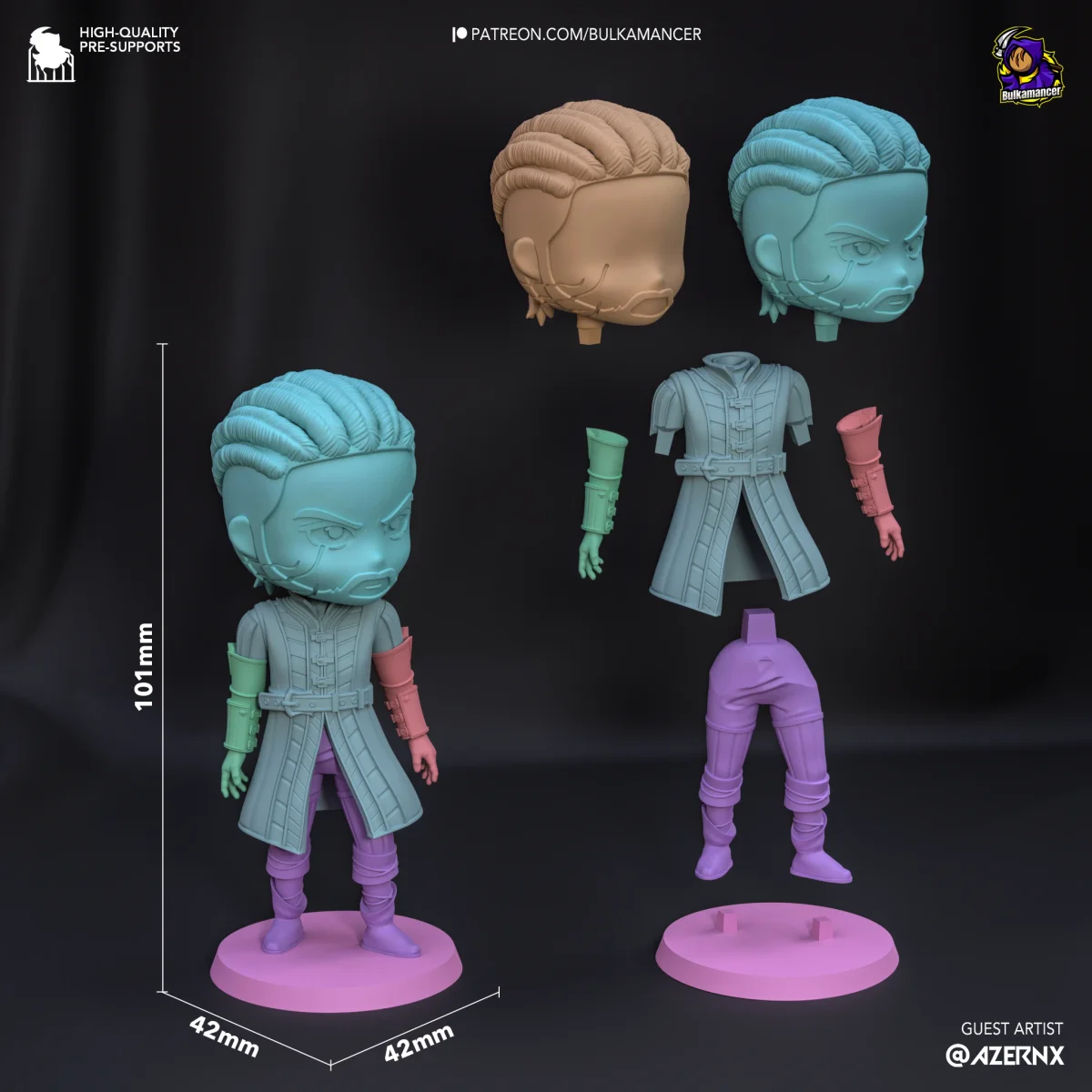 Chibi Origin Characters (Complete Set of 6) | Fan Art | 3D Printed Resin Model Garage Kit | *Un-Painted* | Bulkamancer 13