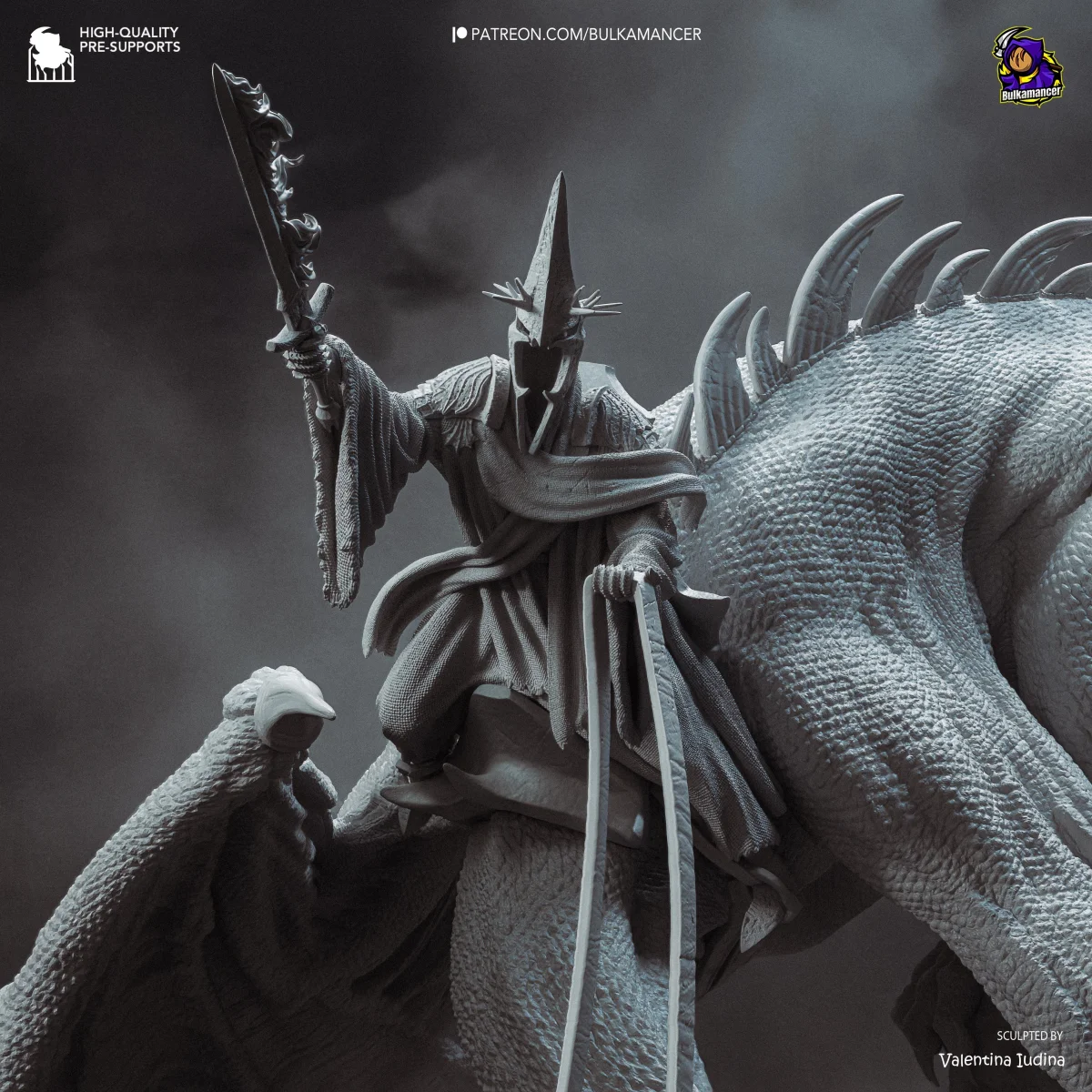 Witch King | Fan Art | 3D Printed Resin Model Garage Kit | *Un-Painted* | Bulkamancer 7