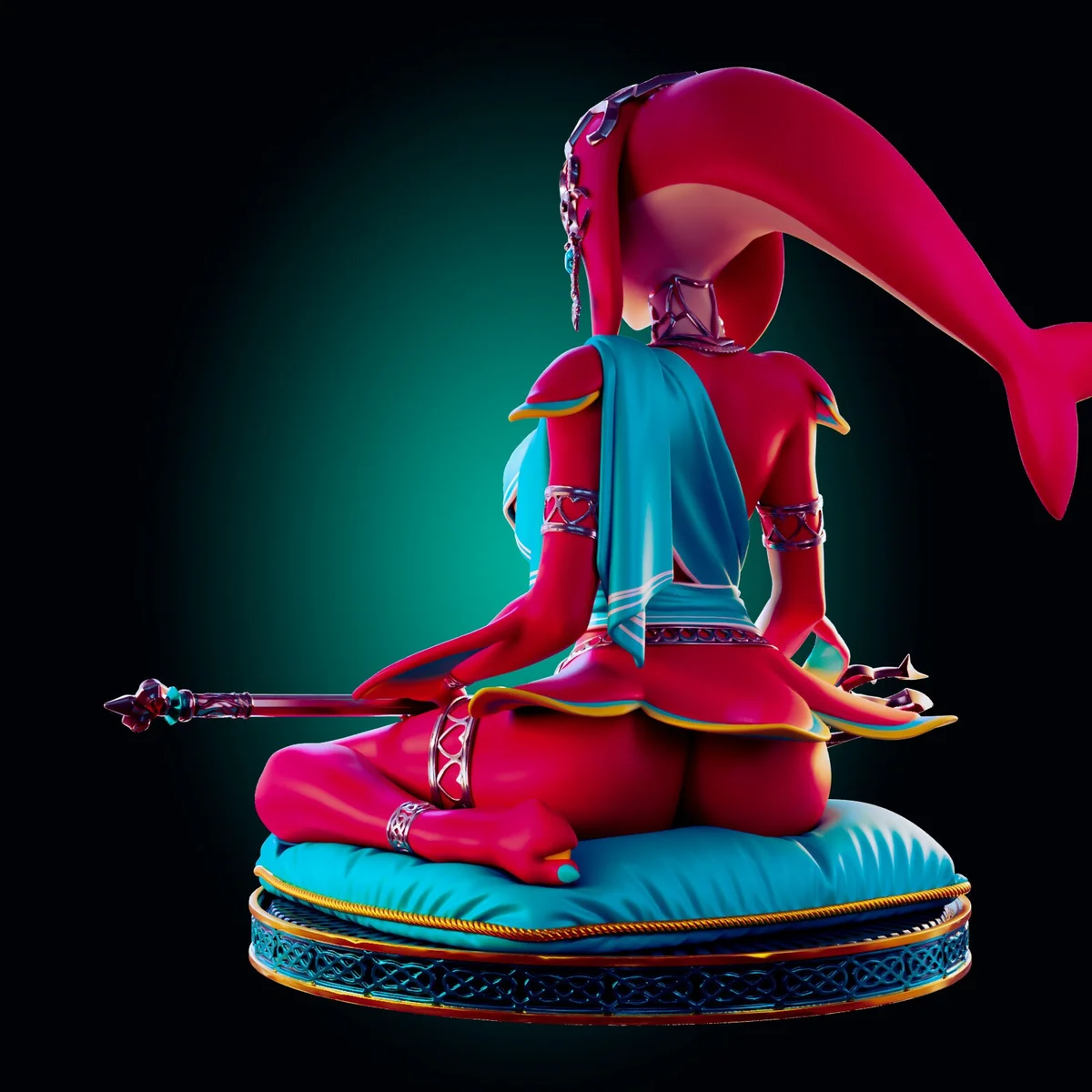 Dolphin Girl | Fan Art | 3D Printed Resin Model Garage Kit | *Un-Painted* | Officer Rhu 4
