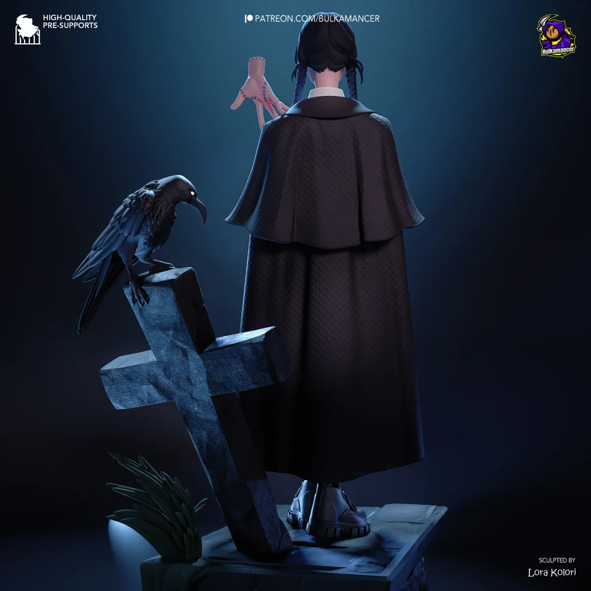 Gothic Daughter | Fan Art | 3D Printed Resin Model Garage Kit | *Un-Painted* | Bulkamancer 3