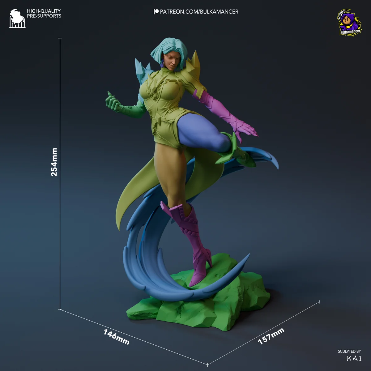 Emma Frost | Fan Art | 3D Printed Resin Model Garage Kit | *Un-Painted* | Bulkamancer 5
