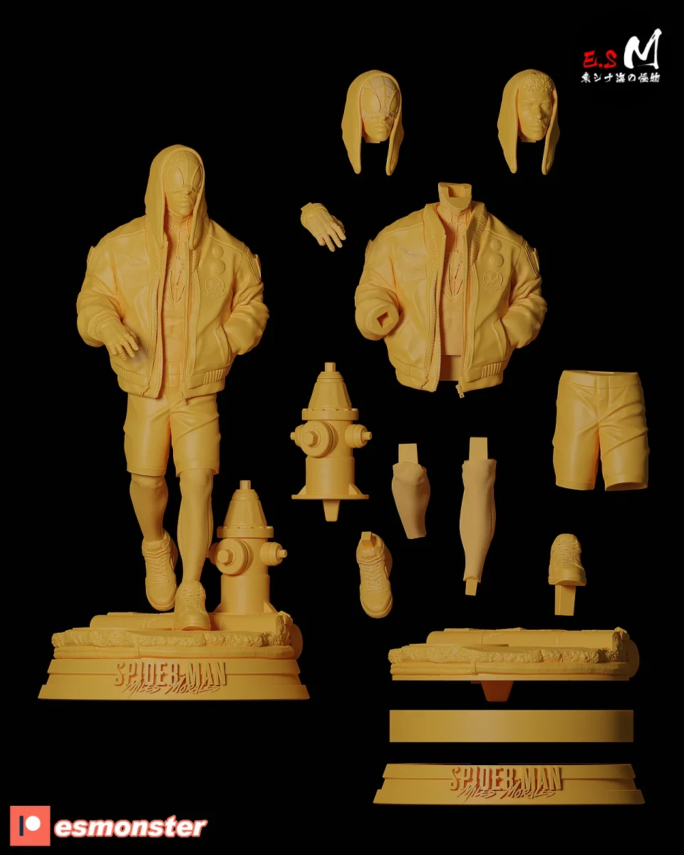 Miles Morales | Fan Art | 3D Printed Resin Model Garage Kit | *Un-Painted* | ES Monster 4