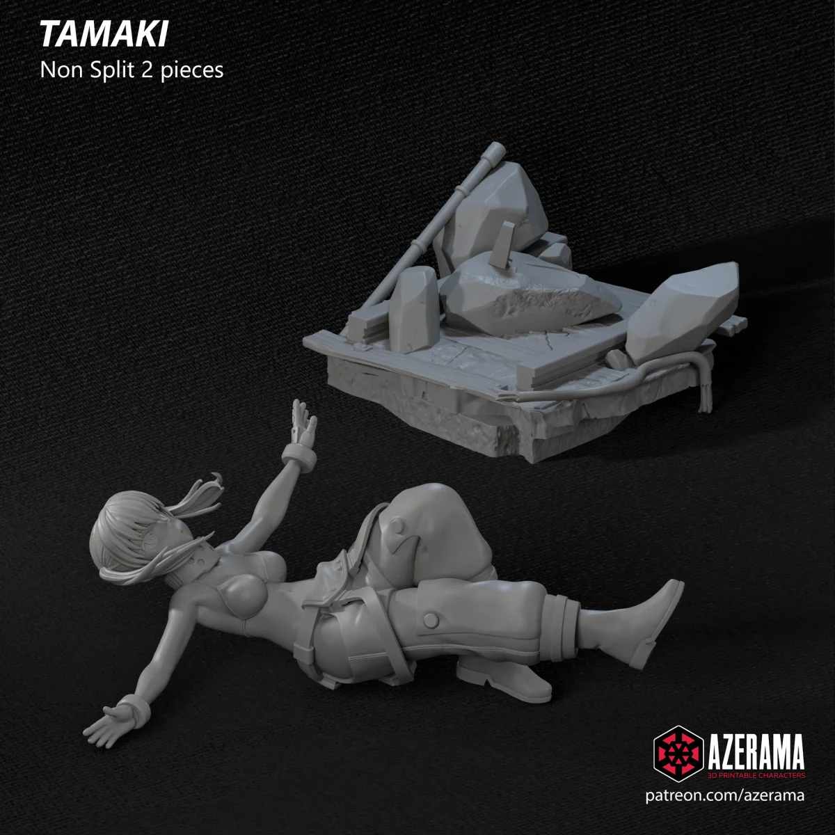 Tamaki | Fan Art | 3D Printed Resin Model Garage Kit | *Un-Painted* | Azerama 5