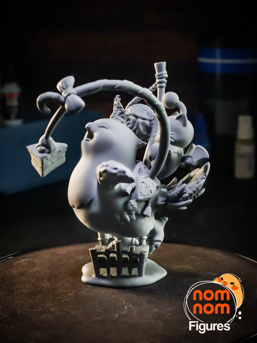 Chibi Chocobo | Fan Art | 3D Printed Resin Model Garage Kit | *Un-Painted* | Nomnom 10