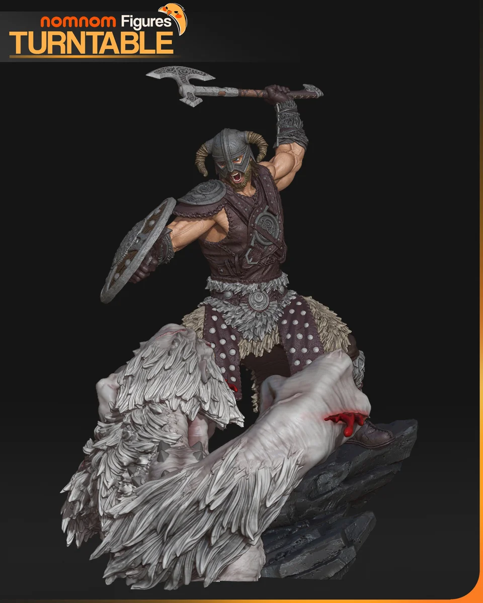 Dragonborn | Fan Art | 3D Printed Resin Model Garage Kit | *Un-Painted* | Nomnom